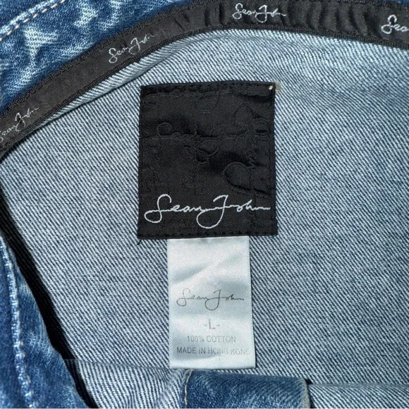 VTG Sean John Jacket Men Blue Denim Pearl Snap Button Pockets Cowboy. - Picture 8 of 14